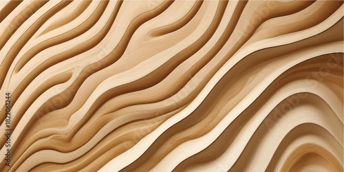 Natural brown wood grain texture background with a subtle dry wave pattern