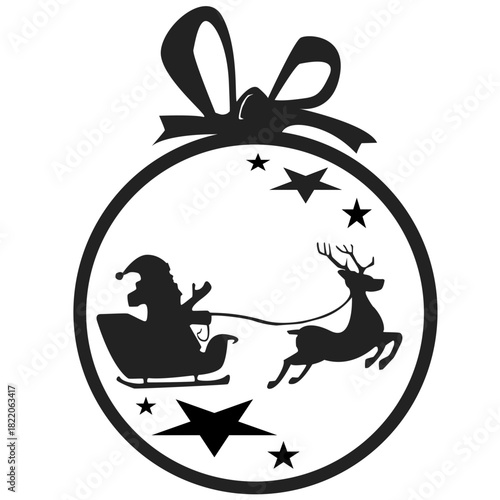 santa claus and sleigh