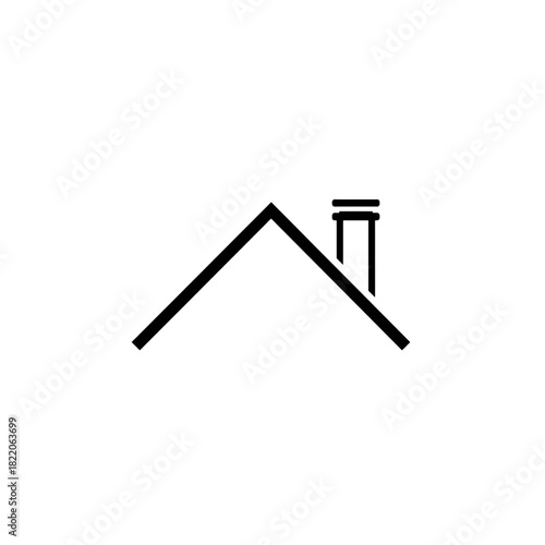 Isolated wooden match house construction on a white background