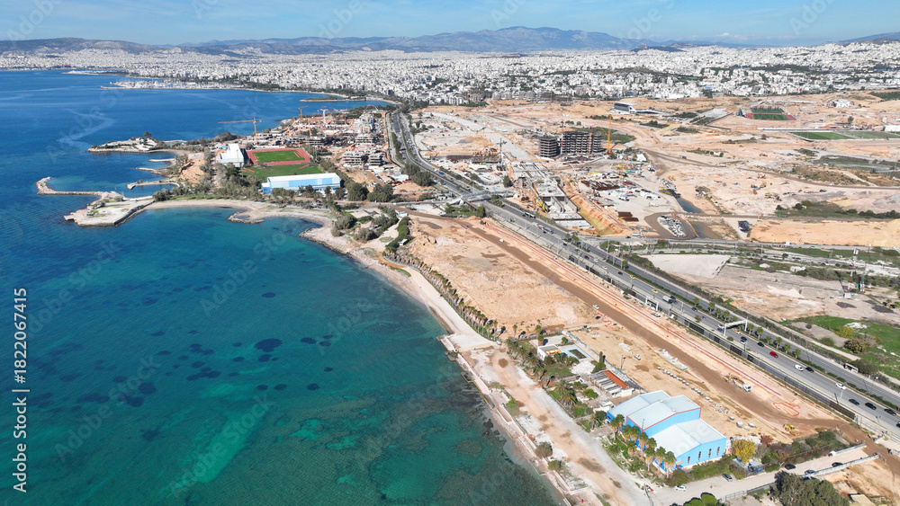 Fototapeta premium Aerial drone photo of iconic project in development called