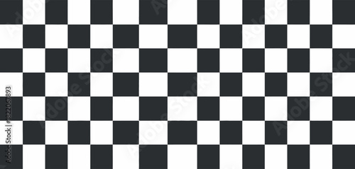 Black and White Chessboard Seamless Pattern Background