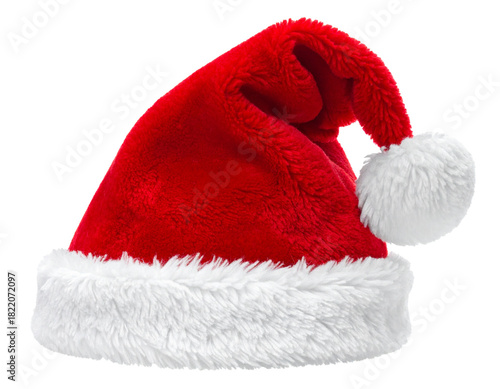 Weihnachtsmützr, isoliert auf weißen Hintergrund, Freisteller, Transparent	