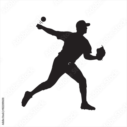 silhouette of baseball player