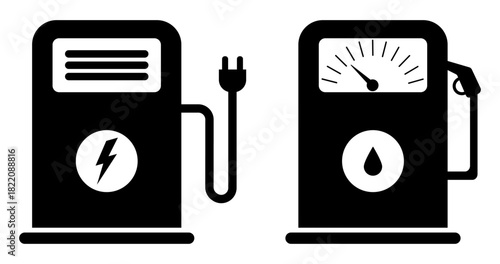 Gas and electric charging station