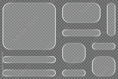 Transparent glass shapes for modern interfaces