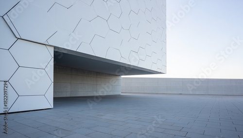 Modern building art architectural design. Architecture concept, AI generated image