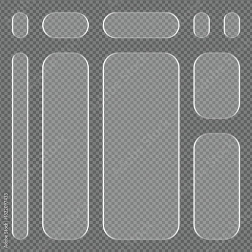 Wallpaper Mural Collection of transparent glass panels shapes Torontodigital.ca