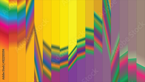 Vibrant Abstract Rainbow Peaks Art | Dynamic Gradient Spectrum Shapes with Modern Digital Colorflow for Creative Backgrounds and Inspiration