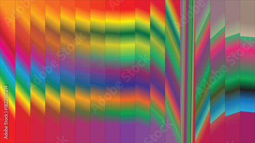 Vibrant Abstract Spectrum Wave Art | Dynamic Rainbow Gradient Flow with Modern Digital Color Patterns for Creative Backgrounds & Inspiration