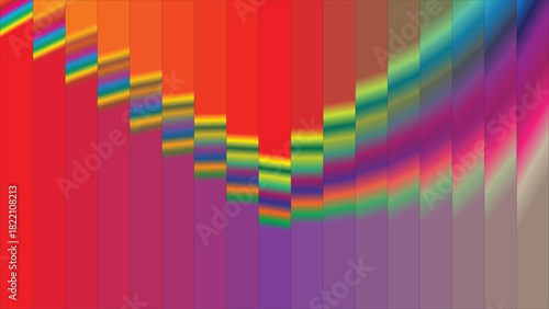 Vibrant Abstract Colorwave Art | Dynamic Gradient Spectrum Lines | Modern Digital Pattern for Creative Backgrounds and Visual Inspiration