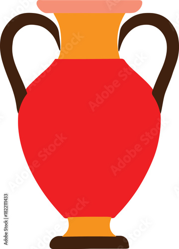 vector illustration of a greek architecture vase