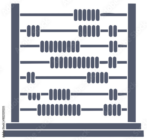 Counting Abacus with Beads on Rods for Math Education Calculating Arithmetic Tool