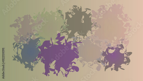 Abstract Colorful Floral Design with Pastel Gradient Background for Modern Aesthetic Projects and Creative Visuals