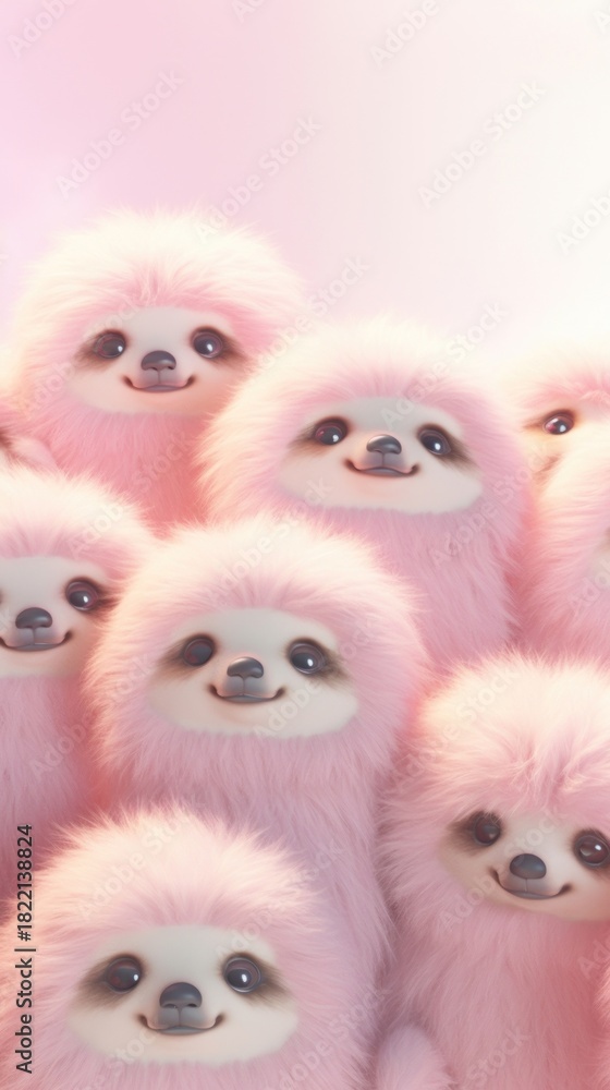 Naklejka premium Sloth mammal animal cute.