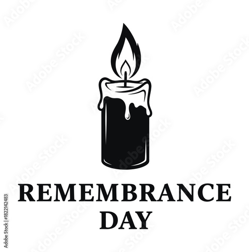 A single lit candle symbolizes remembrance and tribute on Remembrance Day.