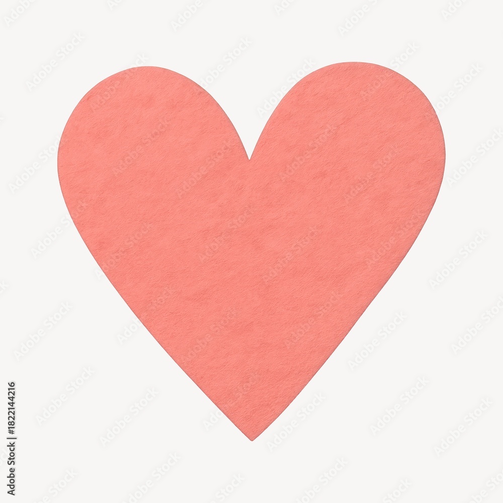Fototapeta premium Simple pink heart illustration.