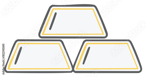 Stacked Gold Bars Symbolizing Wealth Treasure or Investment Illustration