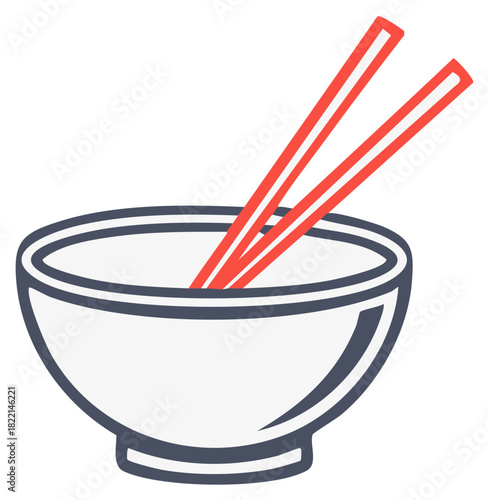 Minimalist Bowl with Chopsticks