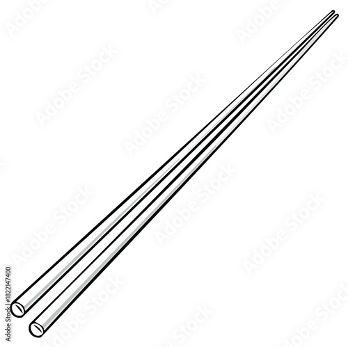 Pair of Wooden Chopsticks for Serving Asian Cuisine, Traditional Food Utensils, Dining Accessories