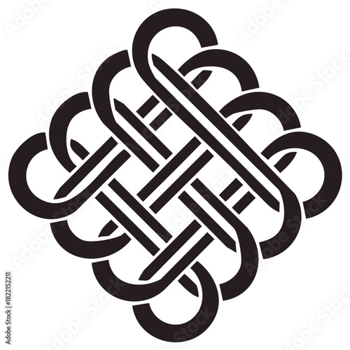 Classic Celtic knot pattern design geometric abstract decorative symbol