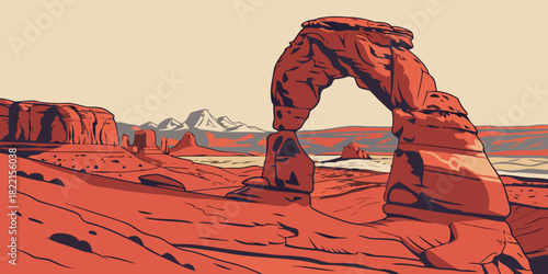 Arches National Park red arch silhouette