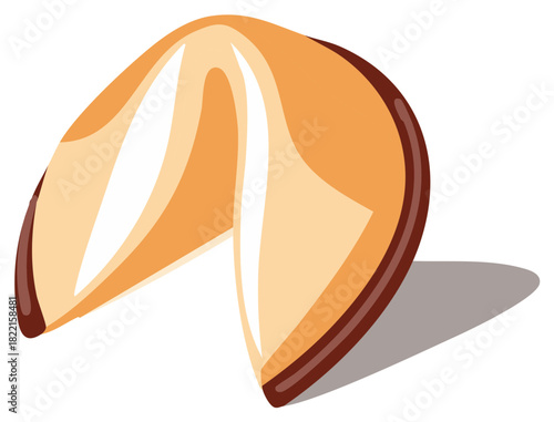 Fortune cookie food dessert oriental cuisine. Symbol of luck future or destiny concept