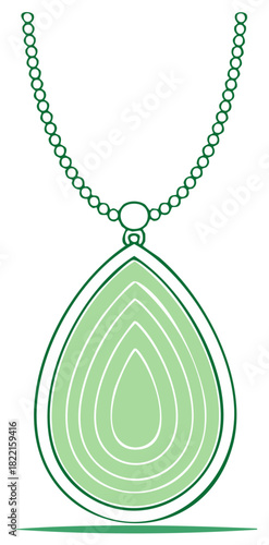 Teardrop Pendant Necklace Elegant Jewelry Accessory Clean Design