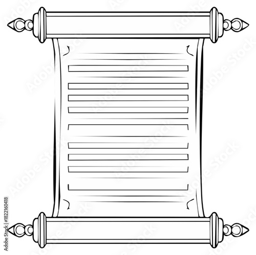 Ancient Scroll Manuscript Illustration Paper Parchment Symbol