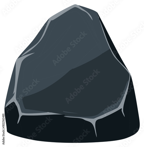 Illustrated beanbag chair in shades of gray, vector graphic for design and decoration.