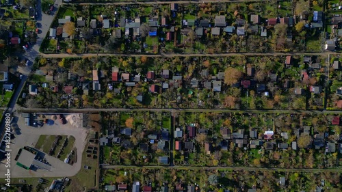 Wallpaper Mural Allotment garden colony sustainable living. Nice aerial view flight drone Torontodigital.ca