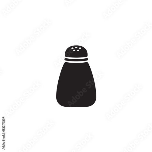 Salt shaker silhouette container with holes for salt icon