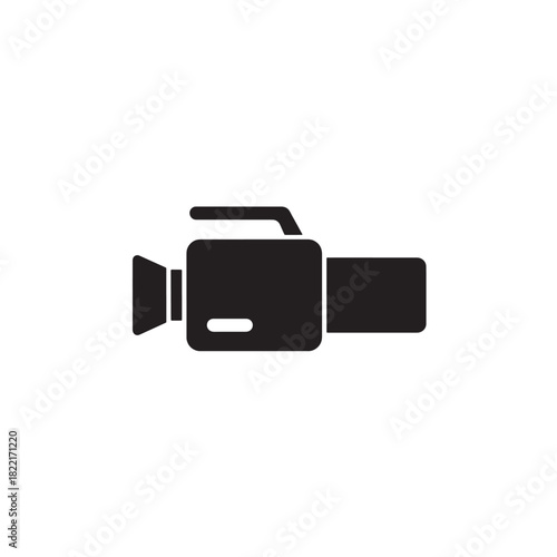 Video camera silhouette camcorder shape icon