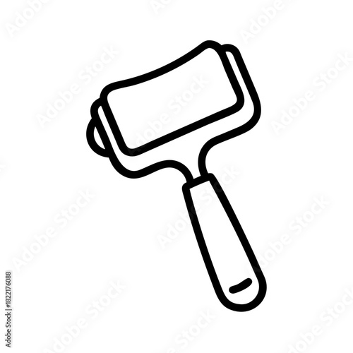 Vector illustration of a painting roller for home improvement and DIY projects