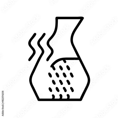 Vector graphic of a laboratory flask symbolizing scientific research and experimentation