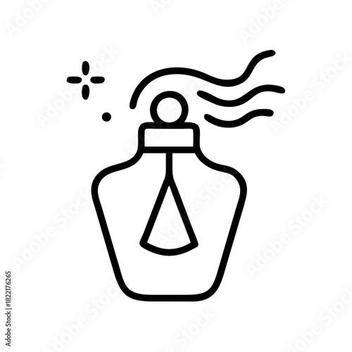 Vector illustration of a perfume bottle symbolizing fragrance and beauty products