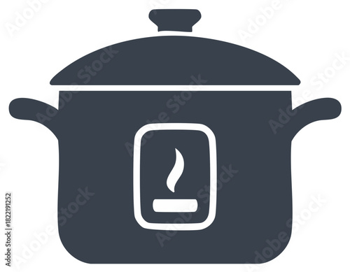 Modern electric pressure cooker icon for healthy cooking and meal preparation