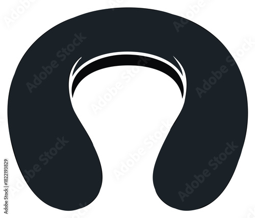 Dark gray U shaped ergonomic travel neck pillow offering comfort and relaxation during long journeys