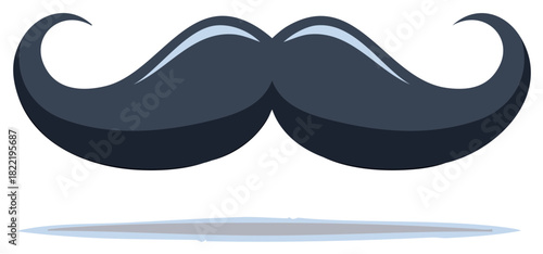 Classic Cartoon Mustache Graphic Illustration Moustache Facial Hair