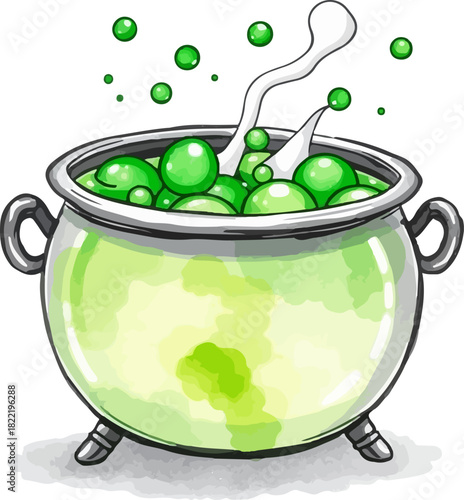 The potion cauldron vector illustration.