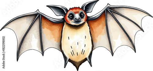 Vector illustration of a bat.