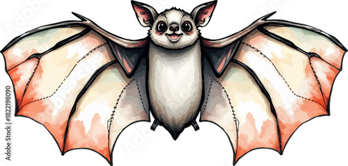 Vector illustration of a bat.
