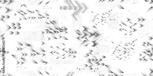 Speckled grungy endless pattern with linear halftone dots. Specks and dots seamless pattern texture. Grange shapes .Grunge textured . Vector grainy texture .Screen print endless pattern texture. Print