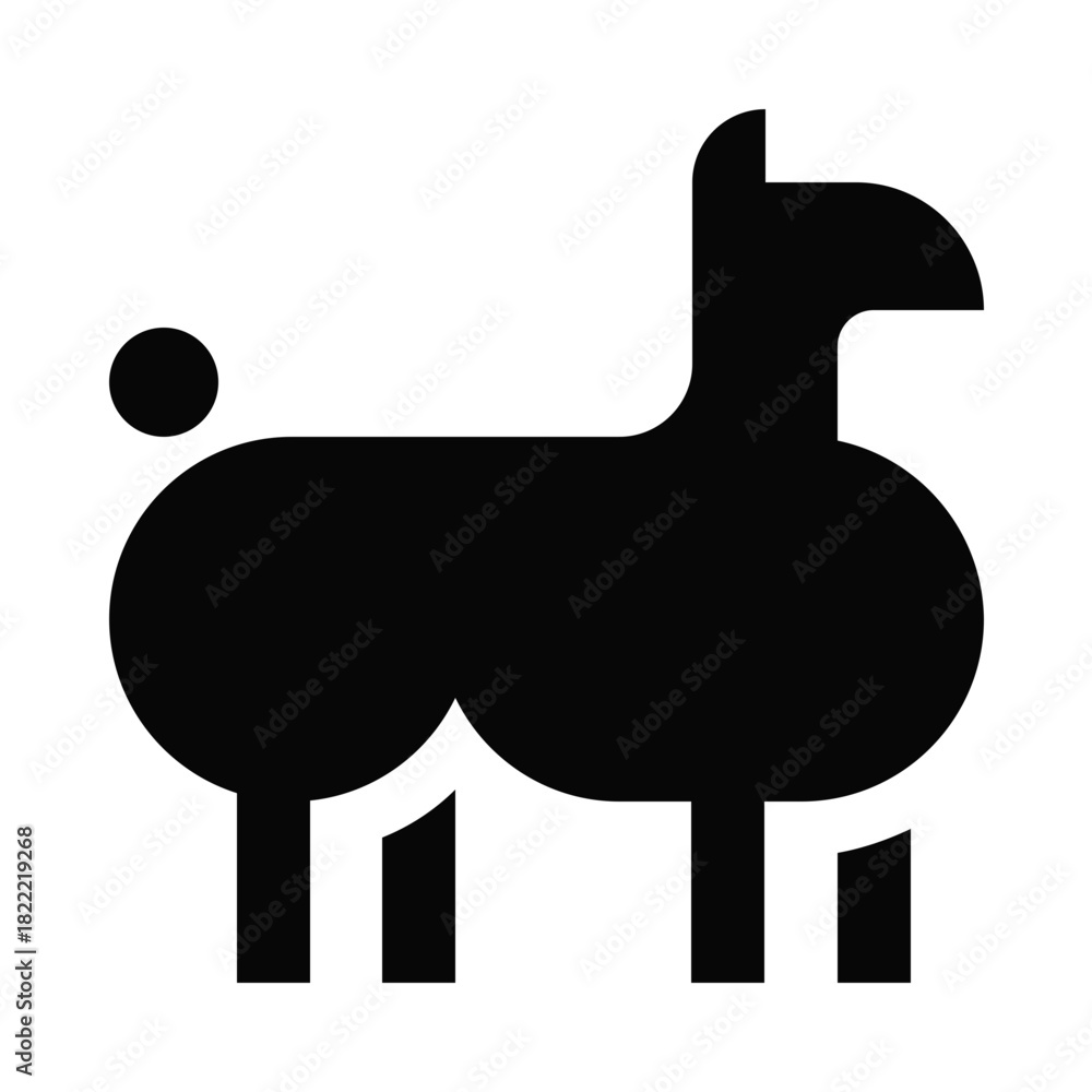 Fototapeta premium vector illustration of a llama