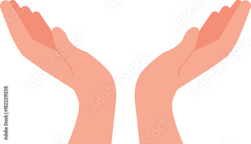 Open hands color icon. Care and kindness logo