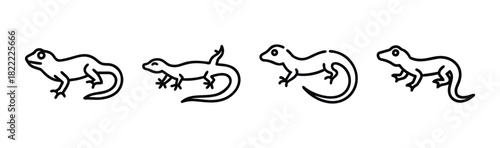 Simple lizard vector illustration scalable icon