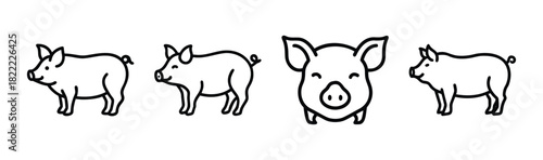 Charming pig illustration vector art for your projects