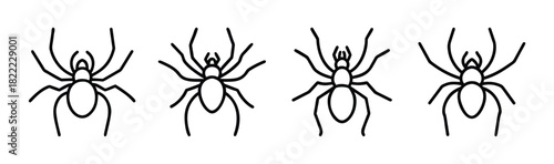 Stylized spider vector graphic icon for web and design