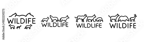 Wildlife animal silhouettes illustration vector scalable graphic eps icon