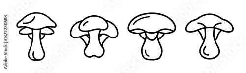 Stylized oyster mushroom vector illustration scalable graphic