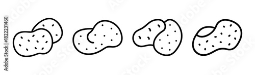 Simple vector illustration of a potato graphic for design projects